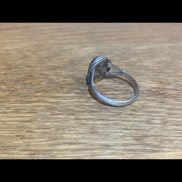Sterling silver and obsidian ring - Picture 5 of 13